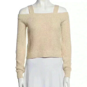 Intermix white wool/cashmere sweater small